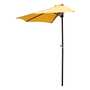 Sanibel 9' Half Round Vented Patio Wall Umbrella with Aluminum Pole (11 Colors Available)