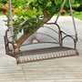 Santa Barbara Iron Porch Swing - Hammered Bronze