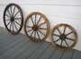 Decorative Wagon Wheel - 36" - Walnut Finish