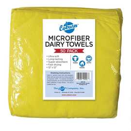 Yellow Microfiber Dairy Towels--pk/50