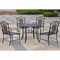 Madison 5-Piece Wrought Iron Round Dining Set (3 Colors Available)