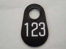 Bock's® Identi Company Pear Tag - NUMBERED in WHITE